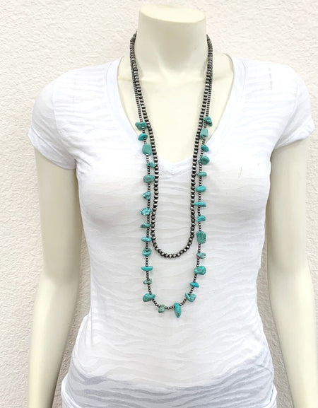 Handmade Navajo Bead, Turquoise Necklace