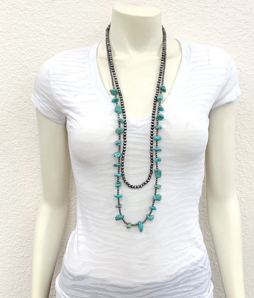 Handmade Navajo Bead, Turquoise Necklace