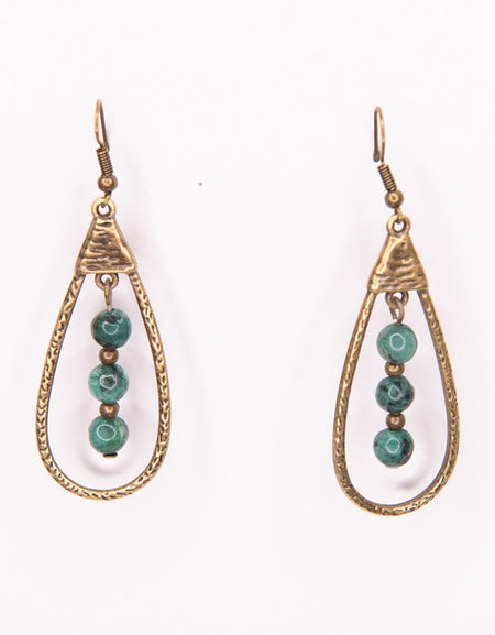 Sherri African Turquoise Earring
