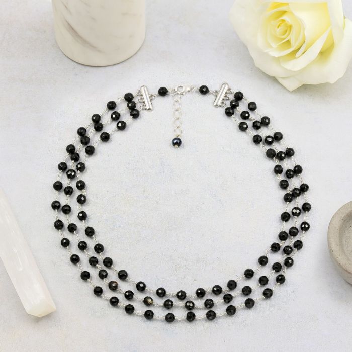 Multi-strand Wire Beaded Necklace