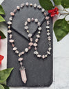 Druzy Rose Quartz Pendant Necklace