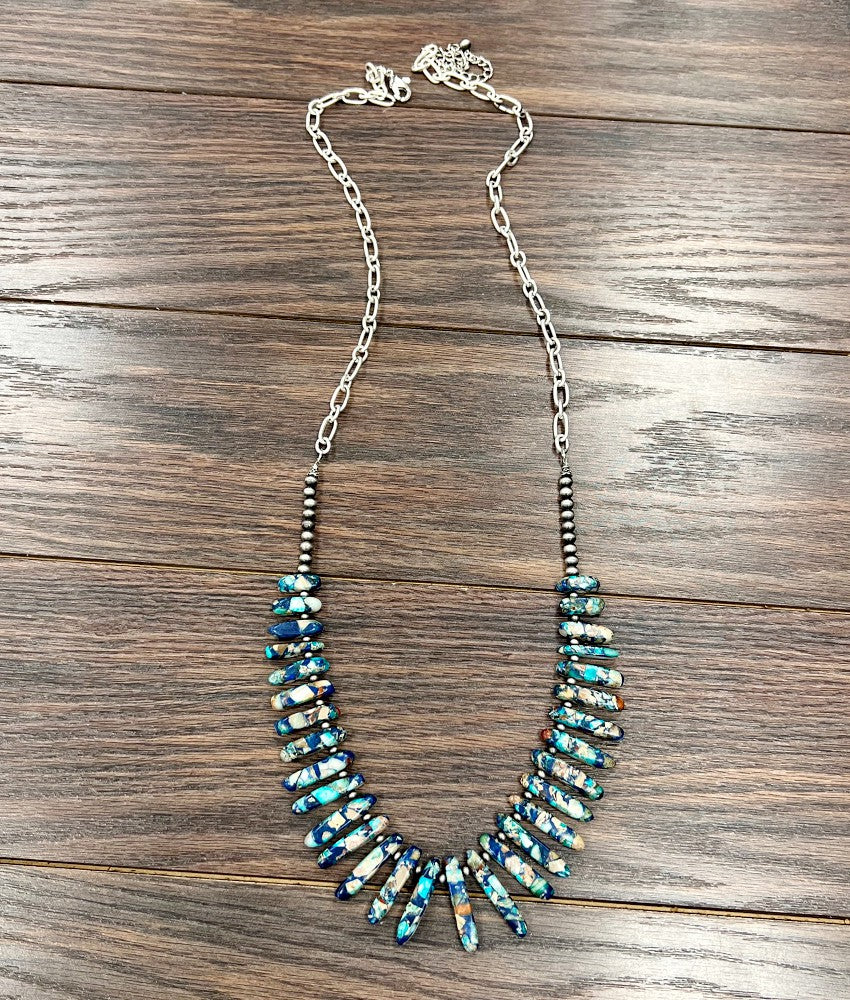 Handmade Graduated Gemstone Necklace