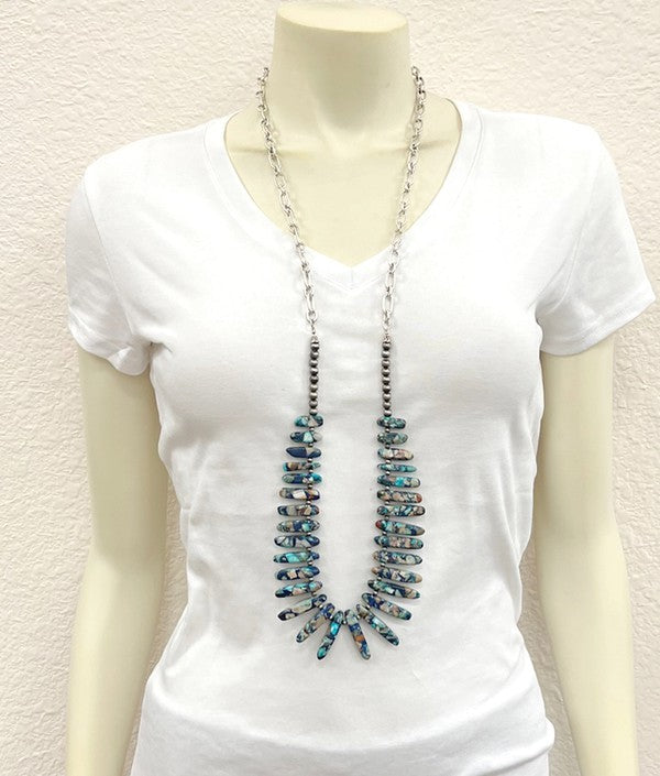 Handmade Graduated Gemstone Necklace