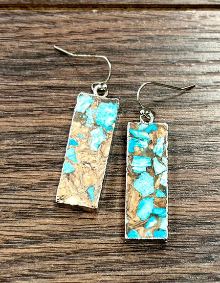 Bar Gemstone Earrings