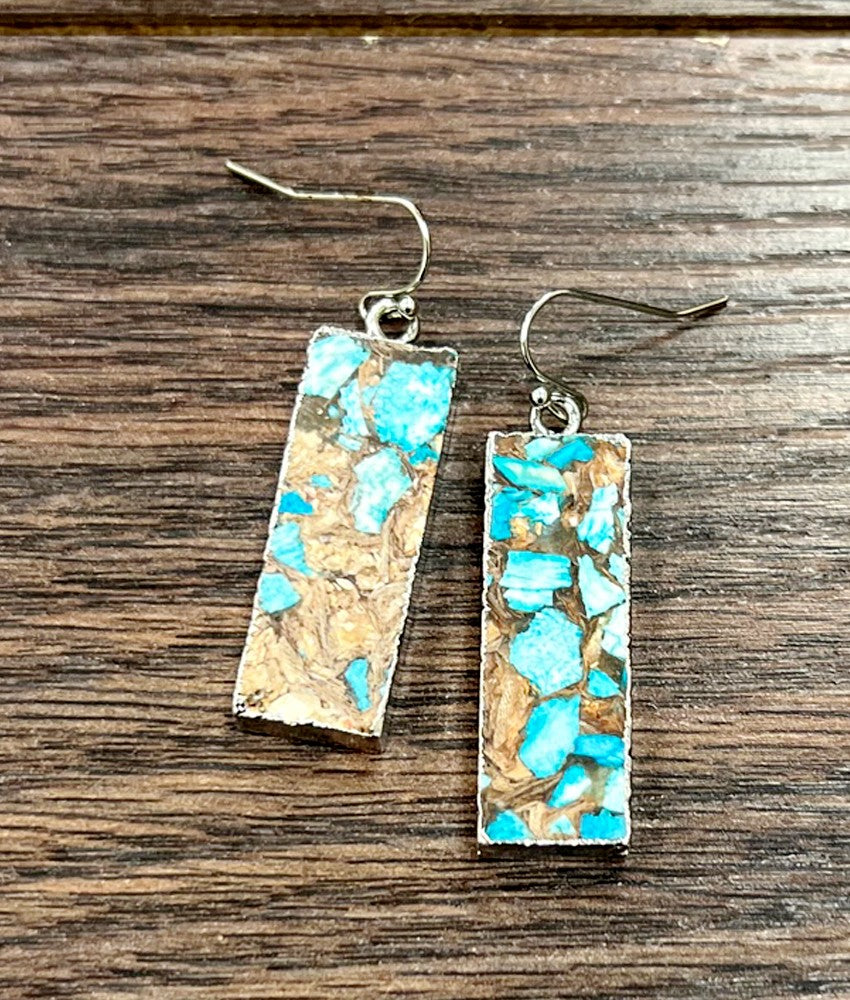 Bar Gemstone Earrings