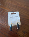 Rant & Rave black drop stone earrings