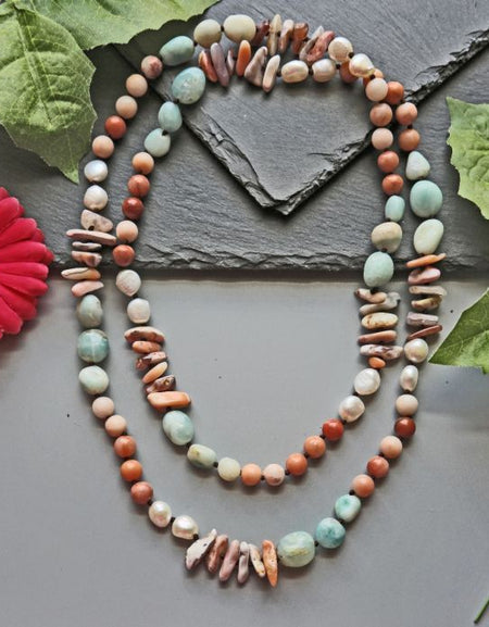 Cultured Pearl Multi-Gem Necklace