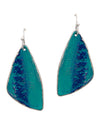 Textured patina earring