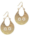 Textured metal teardrop earring