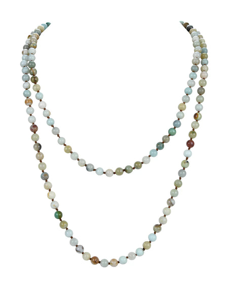 OLE Amazonite Stone Beaded Necklace