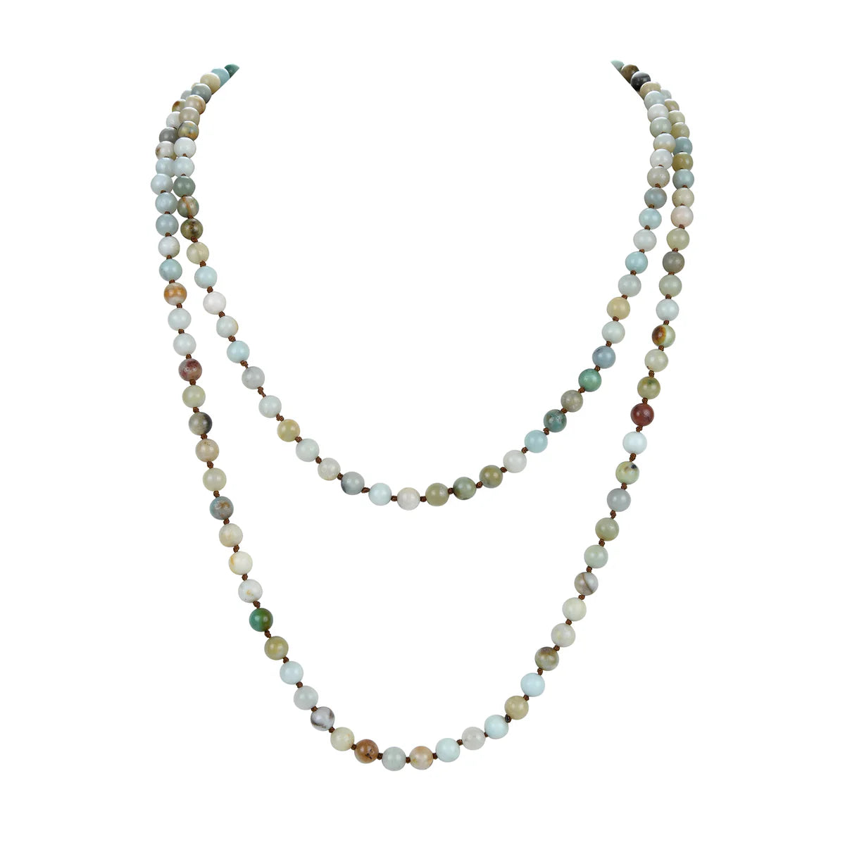 OLE Amazonite Stone Beaded Necklace