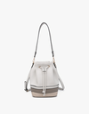 Darcy Tri-Color Bucket Bag - Gray