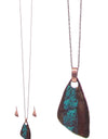 Patina Pendant Long Necklace