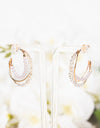 RAQUEL GOLDTONE PEARL HOOP EARRINGS