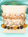 THE WHISPERING RIDGE BROWN AND WHITE BRACELET SET