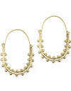 Metal Oval Earring - Gold