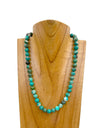 WE 18 inch necklace 10mm muti blue turquoise stone balls