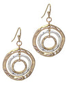 Triple metal hoop earring