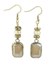 AC Ivory Crystal w/ French Gilt Gold Ivory Drop