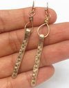 Hammered Metal Stick Earring