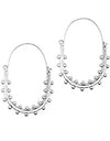 Metal Oval Earring - Silver