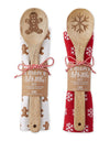 Holiday Baking Dishtowel & Spoon Gift Set - Gingerbread