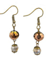 AC Brown Crystal and Champagne Earring