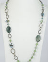 OLE Crystal Long Necklace - green