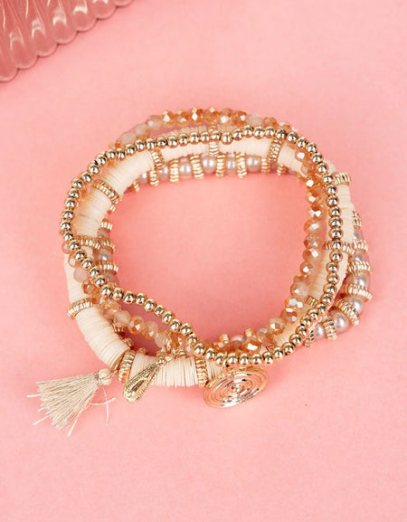IVORY DREW BEADED BRACELET SET