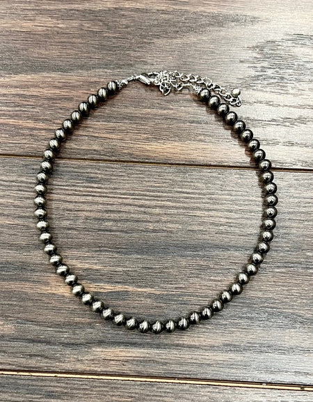 16" 8mm Polish Western Bead Necklace