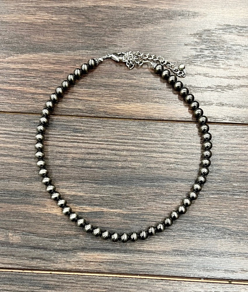 16" 8mm Polish Western Bead Necklace