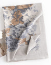 Vintage Rose Print Scarf - Grey