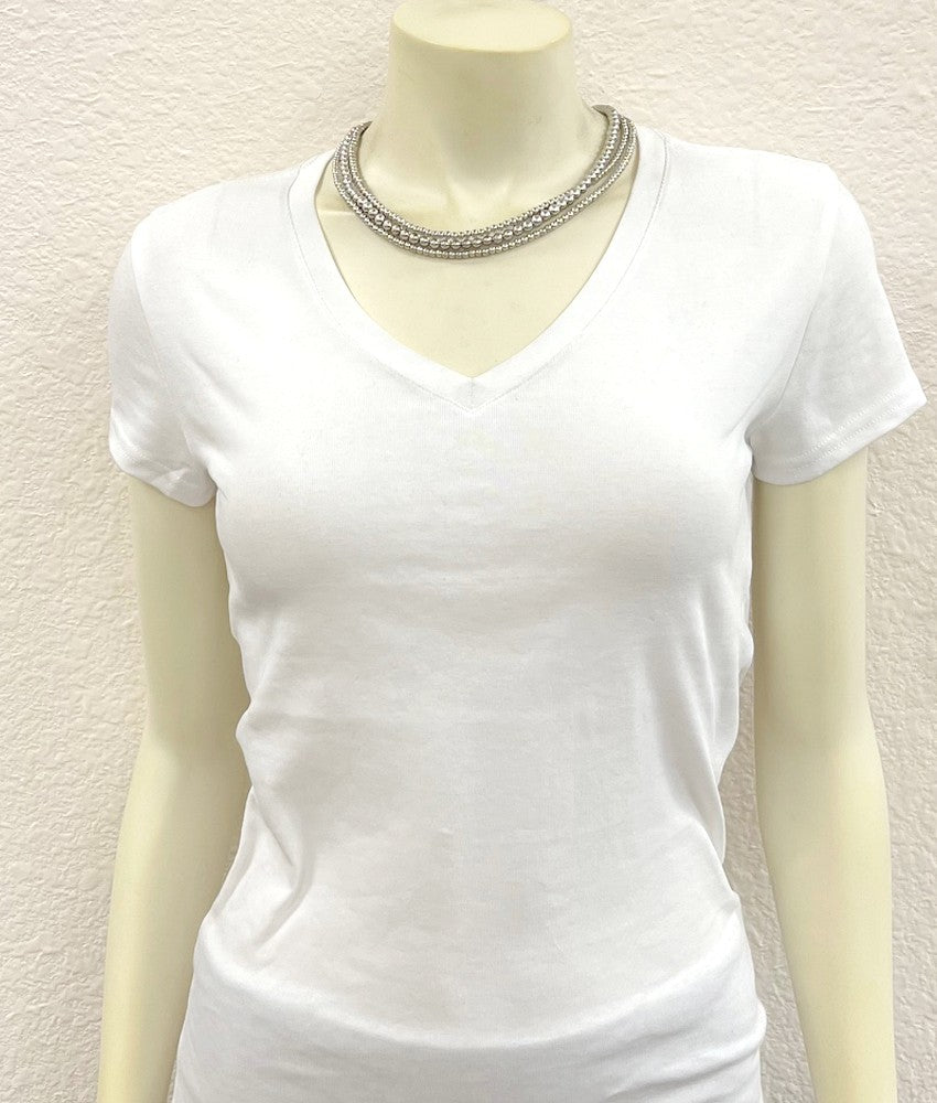 18" Chunky Silver Western Bead 3-strand Necklace