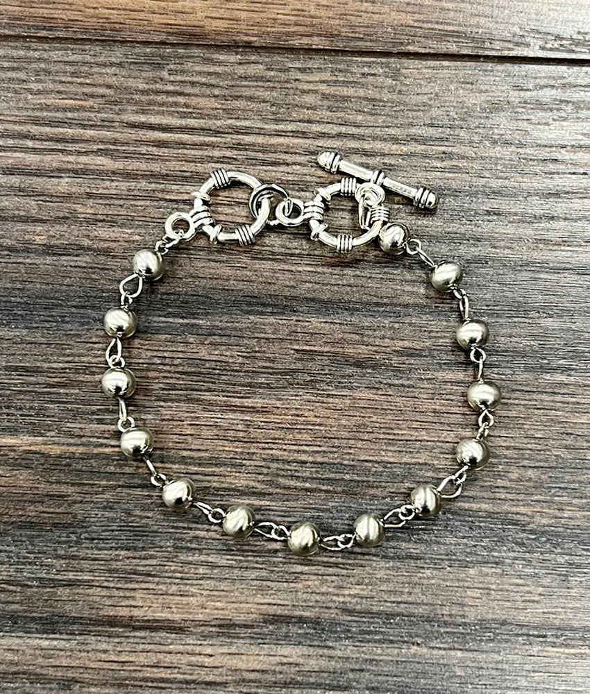 Silver Navajo Adjustable Bracelet