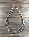 18" Square Western Bead 3-strand Necklace