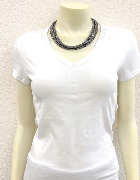 18" Square Western Bead 3-strand Necklace