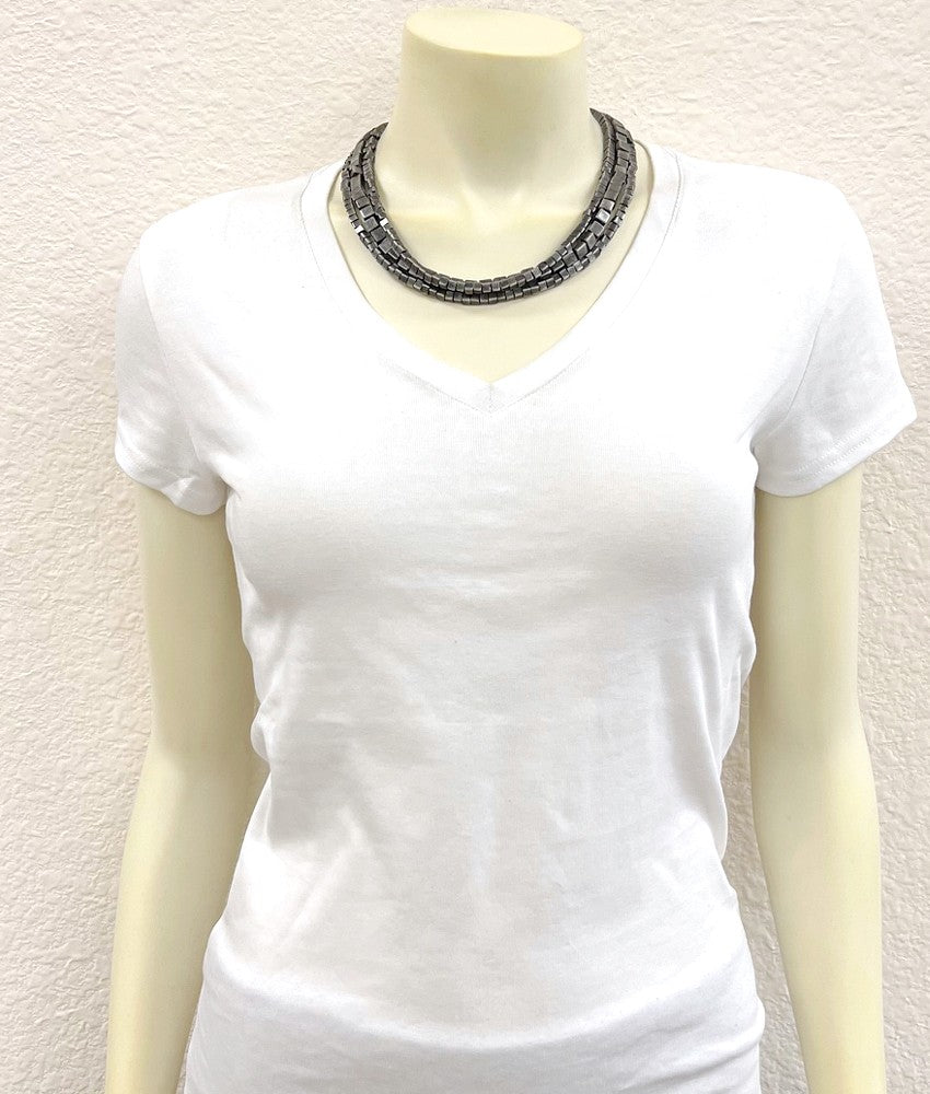 18" Square Western Bead 3-strand Necklace