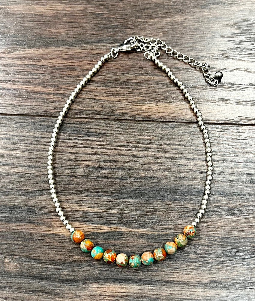 Handmade Round Gemstone Necklace