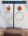 Janet Hoop Earrings - Orange