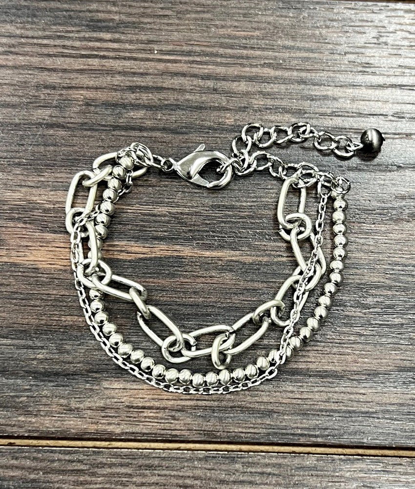 Handmade Silver Navajo Adjustable Bracelet