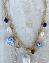 Blue/White Charm Necklace