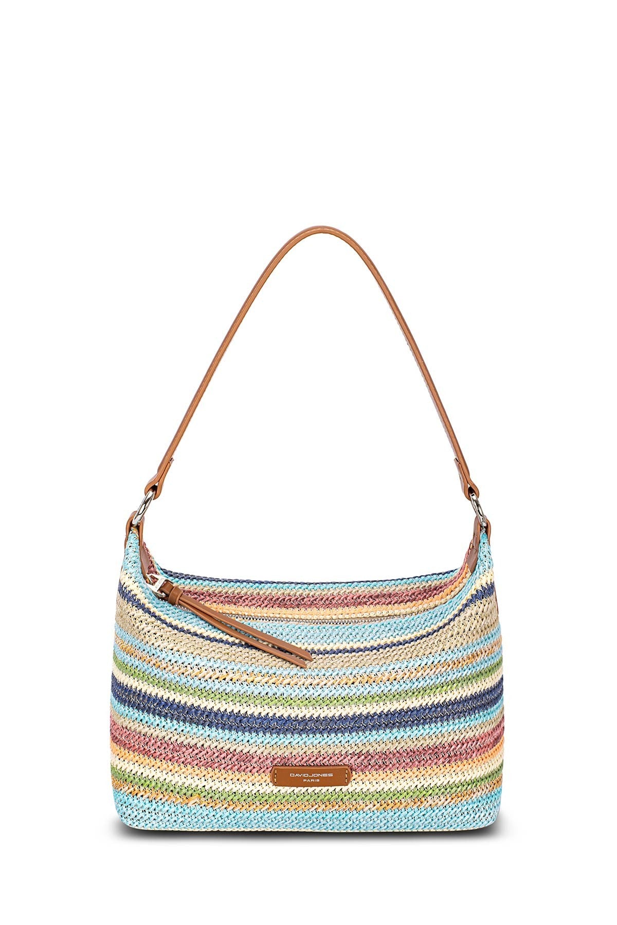 Fashion Design Zipper Crossbody Bag - multi color stripe
