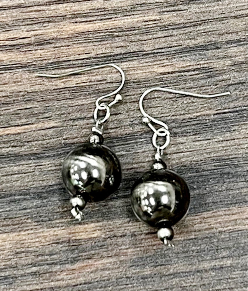 Navajo Bead Earrings - Polish