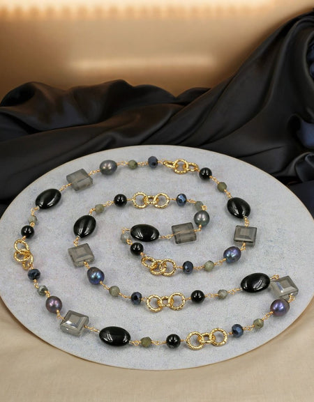 Crystal & Onyx Necklace