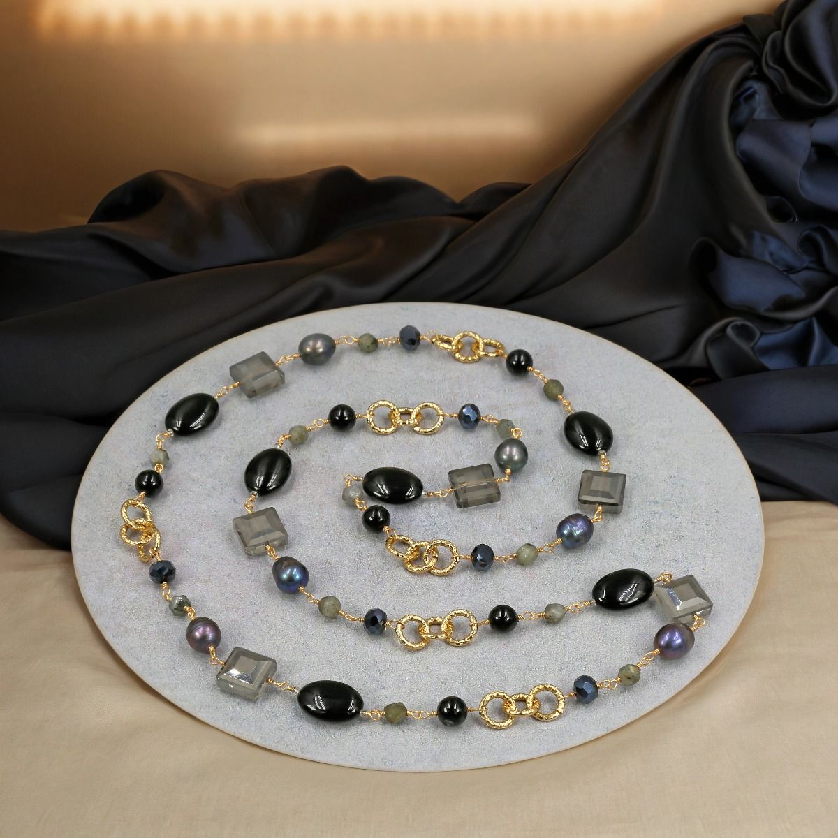 Crystal & Onyx Necklace