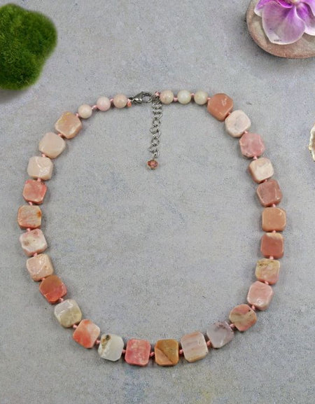 Pink Opal Short Necklace