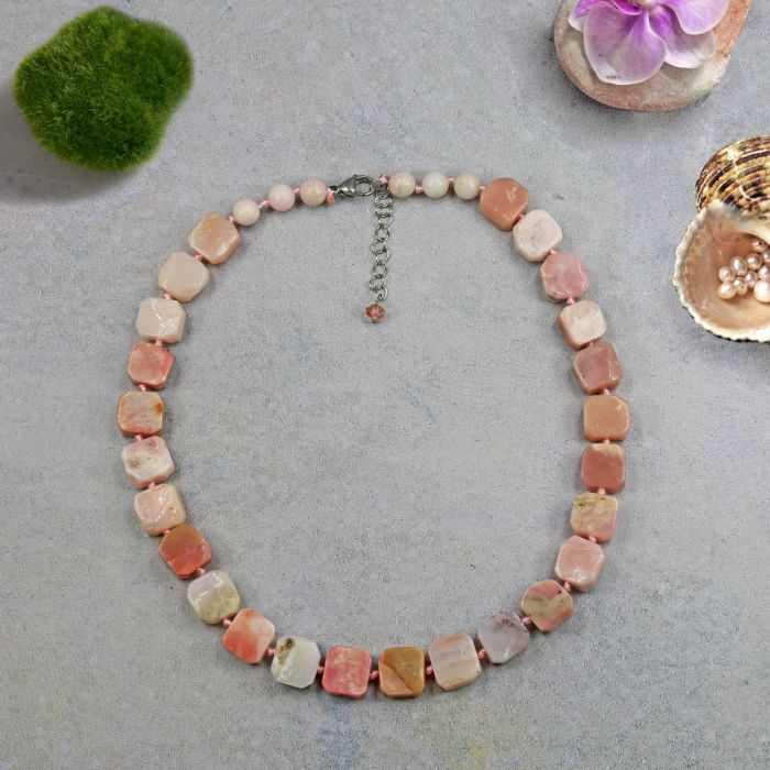 Pink Opal Short Necklace