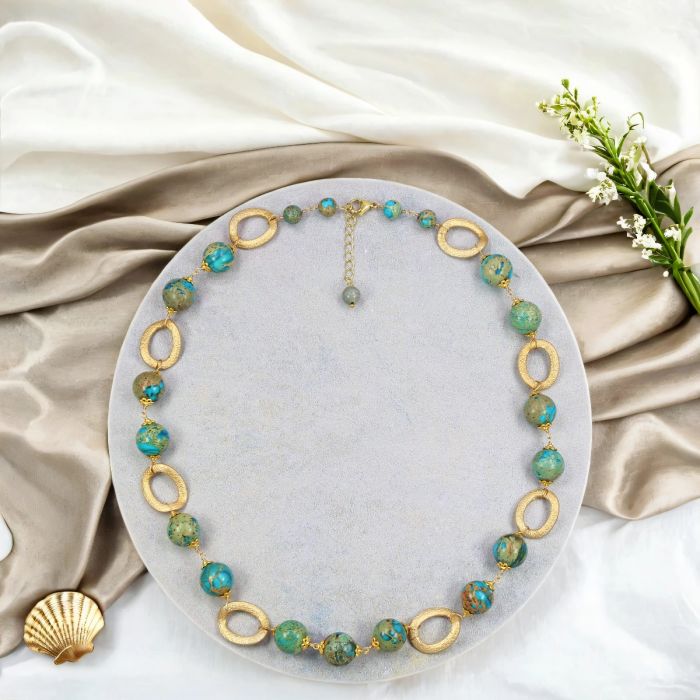 Golden Serenity Imperial Jasper Necklace