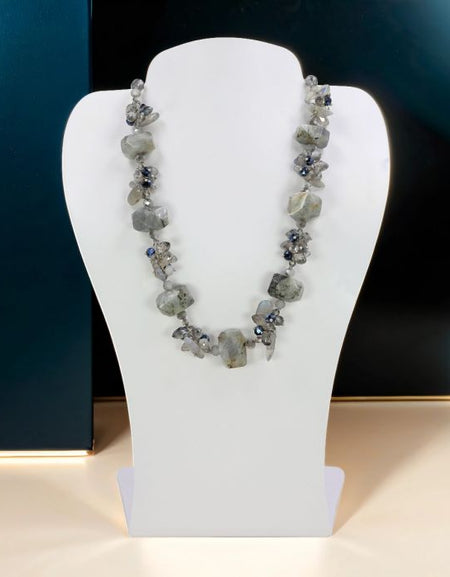 Natural Labradorite Mix Statement Necklace