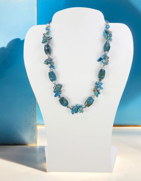 Natural Apatite Mix Statement Necklace